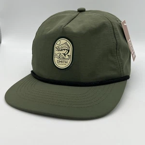 Smith Optics Hat Snapback Olive Green Nylon Rora Hipster Summer Fish Beach - Picture 1 of 7