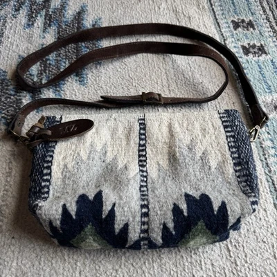 Bolso Bandolera Convertible MZ Hecho Lana Oaxaca México Azteca Suroeste Foto 1 de 4