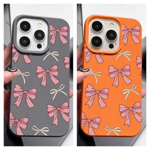 Case For iPhone 16e 16 15 14 13 12 Pro Max 11 Bow Silicone Shockproof TPU Cover - Picture 1 of 21