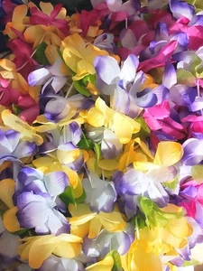 Set 21 Hawaii Blume Leis Luau Party Deko Kostüm  - Bild 1 von 5
