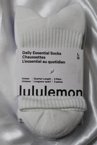 Neue Lululemon Daily Essential Socken - WHT/OCNA/LFRS - Größe L - Bild 1 von 4