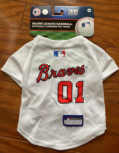 NEW!! Major League Baseball Officially Licensed Pet Wear - ATLANTA BRAVES Jersey