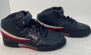Mens 6.5 Fila F-13V Classic Mid Top Basketball Shoes Sneakers Blue - Picture 1 of 11
