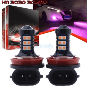 2Pcs H11 H8 H9 3030 30SMD LED Fog Bulb Conversion Kit Upgrade 14000K Purple Pink - Picture 1 of 11