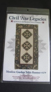 Civil War Legacies Meadow Garden Table Runner #279 New quilt pattern - Picture 1 of 1