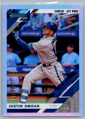 2019 Donruss Career Stat Line /437 Justin Smoak #97 Toronto Blue Jays - Image 1 of 2