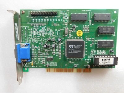 IBM S3 TRIO64V+ 86C765 2MB PCI VGA VIDEO GRAPHICS CARD ADAPTER 75H9213 - Image 1 of 3