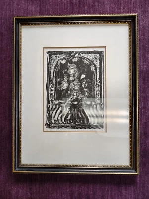 Antigo, 1947, Litografia Antoni Clave, Voltaire "Candid" Ed. 250, P&B, Emoldurado, RARO - Imagem 1 de 4