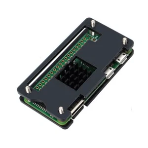 Acrylic Black Acrylic Pi Zero W for Raspberry Pi Zero Box Holder Heat Sink Case - Photo 1/8