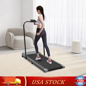 2in1 Folding Treadmill Electric Walking Jogging Machine Under Desk Treadmill - Picture 1 of 24