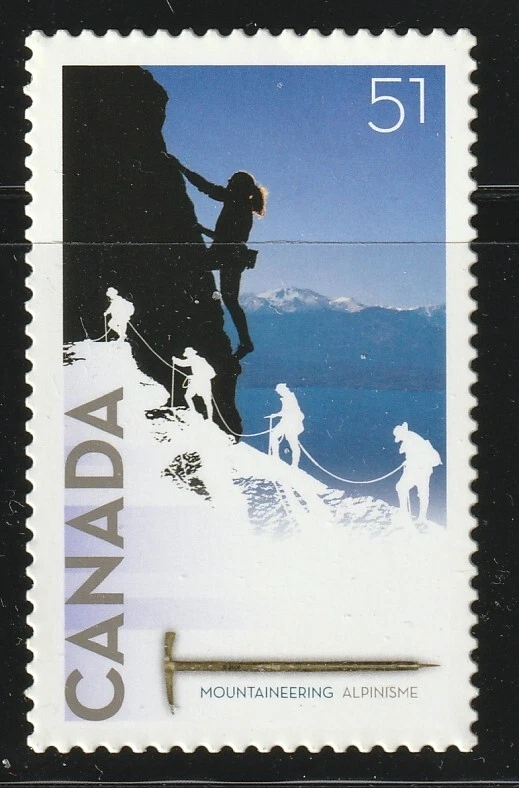 Canadá #2162i, Centenario de Montañismo, Escaladores, Troquelado MNH 2006 Foto 1 de 1