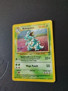 Nidoqueen 12/130 WOTC Base Set 2 Pokemon Card Holo Swirl  - Picture 1 of 3