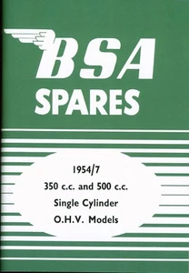 BSA B31 B32 B33 B34 Parts Book  Motorcycles 1954-1957  Professional Reprint - Picture 1 of 5