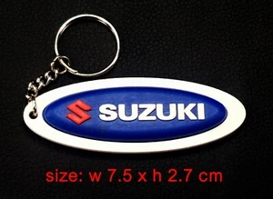NEW Oval Suzuki Vintage Rubber Key Ring Keychain Collectables Motorcycle Gift - Imagen 1 de 9