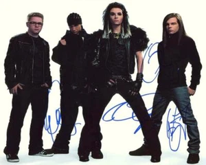 Tokio Hotel SIGNIERT HANDSIGNIERT 10"" x 8"" REPRODUKTION FOTODRUCK Bill Kaulitz - Bild 1 von 1