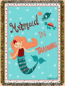 Simply Home Mermaid in Training Afghan Throw Blanket 50" x 60" Brand NEW - Picture 1 of 1