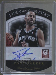 2013-14 Panini Elite Turn of the Century Signatures /10 Tony Parker #51 Auto HOF