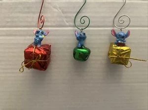 NEW SET OF 3 LILO & Stitch CHRISTMAS ORNAMENT DELUXE SPIRAL HOOK Stitch Alien - Picture 1 of 4