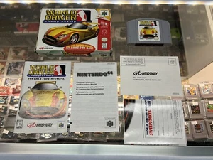 World Driver Championship Nintendo 64 N64 Completo CIB Manual Auténtico Probado - Imagen 1 de 1