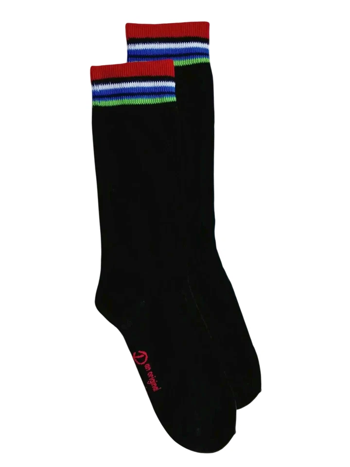 ORIGINAL PENGUIN | Mens Black Luxury Stripe Socks | One Size UK 7-11 EU 41-46 - Imagem 1 de 1