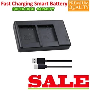 Travel BLE9 Dual Slots Charger For Panasonic Lumix BLG10 BLE9E DMC-TZ80 DMC-TZ81 - Picture 1 of 4