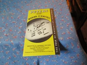1937 Pamphlet Peters Du Pont Moder .22 Rimfires Outdoor Tackhole Dewar Match Wim - Picture 1 of 4