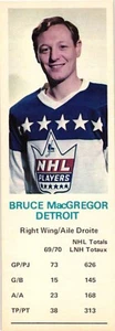 1970-71 Dad's Cookies Bruce MacGregor Detroit Red Wings EXMT - Foto 1 di 2