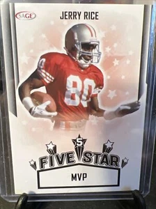 Jerry Rice 🔥 2023 Sage Low Series Five Star  MVP  Black   #FS-1 - Picture 1 of 6