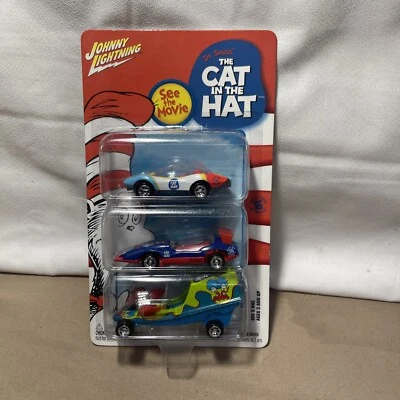 Johnny Lightning Dr. Seuss The Cat in the Hat Movie 3-Pack 1:64 Scale MOC - Image 1 of 4