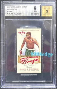 2007 ALLEN & GINTER MINI AUTO RED:JOE FRAZIER #5/10 AUTOGRAPH BOXING GREAT BGS 9 - Picture 1 of 6