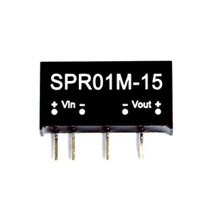 1pc SPR01M-15 DC to DC Converter Vin=12V Vout=15V Iout=67mA Po= 1W Mean Well MW - Picture 1 of 5