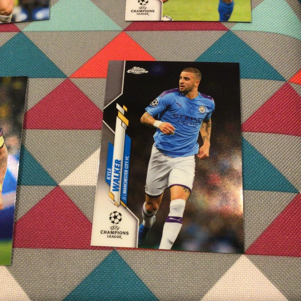  KYLE WALKER #34 Manchester City FC 2019-20 TOPPS CHROME UEFA CHAMPIONS LEAGUE - Image 1 of 1