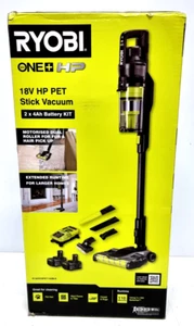 Ryobi 18V ONE+ HP 2 x 4Ah Brushless Pet Stick Vacuum Kit - R18XSV9PET142BLK - Picture 1 of 2