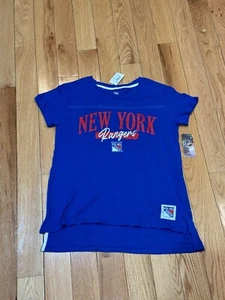 NHL New York Rangers Women's Size M Short Sleeve Logo T-Shirt Pit to Pit 18" - Picture 1 of 6