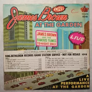 JAMES BROWN Live at the Garden KING 1018 1967 HI-FI Promo VINYL LP Album - Imagen 1 de 9
