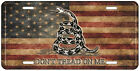 American Flag USA Flag Vintage Distressed License Plate Gadsden Dont Tread On Me