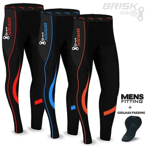 Herren Fahrrad Tights Thermo Legging Fahrradhose Hose Coolmax gepolstert - Bild 1 von 5
