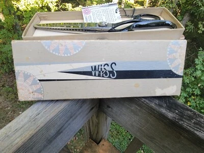 Vintage Wiss Model C Black Handle Pinking Shears In Original Box w/ Tag & Paper - Image 1 of 4