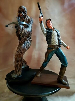Star Wars CHEWBACCA & HAN SOLO 1/4 Estatua Personalizada Modelo Kit + Libro Sideshow Foto 1 de 4