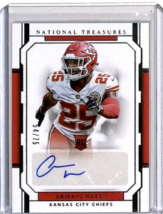 2018 National Treasures Armani Watts RC Auto 54/75 Kansas City Chiefs #139 - Picture 1 of 2