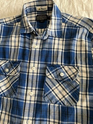 Camisa de franela vintage Surf Pendleton para hombre mediana azul blanco a cuadros manga larga Foto 1 de 4