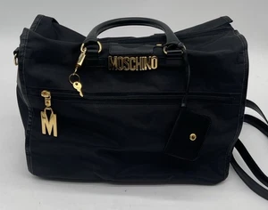 Vintage 90’s Moschino Redwall Black Nylon Travel/Satchel Bag - Bild 1 von 16