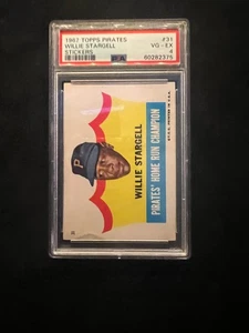 1967 Topps Pirates Stickers Baseball #31 Willie Stargell PSA 4 - Picture 1 of 2