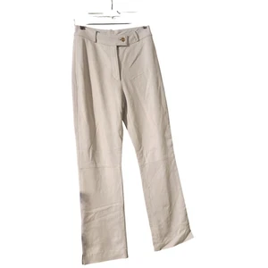St. John Sport by Marie Gray 100 % Leather Pants Made in Italy White Size 6 - Picture 1 of 11