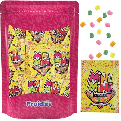 Mixed Fruit Flavors Mini Chiclets Gum, Square Chicle Gum Tabs, Crunchy Candy ... - Image 1 of 4