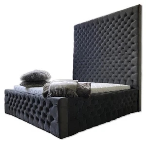Betten Schwarz Luxus Hotel 180x200cm Bett Polster Design Möbel Doppel Sofort - Bild 1 von 3