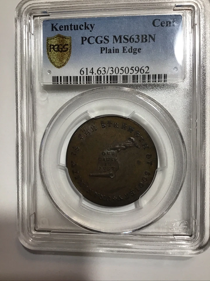 PCGS MS63BN undated (c.1792-1794)  Kentucky Cent-plain Edge-token-colonial - Image 1 of 4