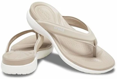 Crocs Capri V Women's Sporty Flip flop sandals Cobblestone US Size 9 - Image 1 of 4