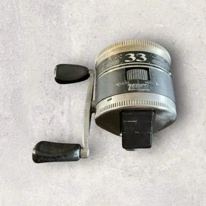 VINTAGE ZEBCO 33 Quick Set Anti-reverse REEL PUSH BUTTON GUC - Picture 1 of 4
