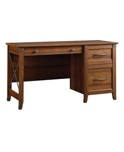 Sauder Carson Forge Engineered Wood Computer Desk in Washington Cherry - Picture 1 of 4